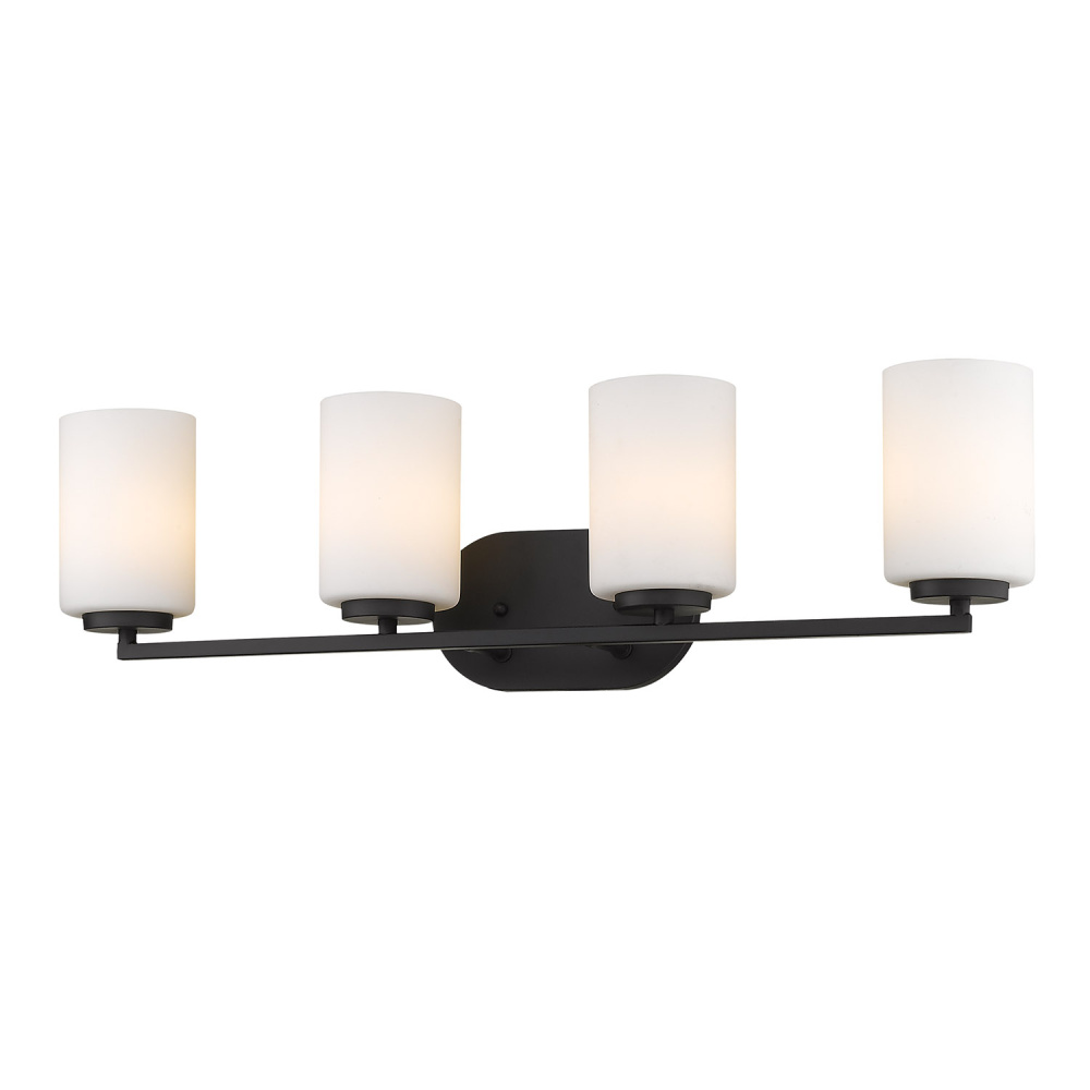Golden Lighting Manhattan 4-light Vanity in Matte Black